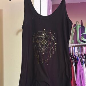 No Boundaries Black Sleeveless tank top with Graphic Design